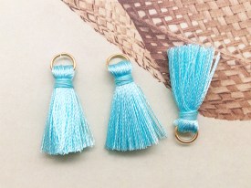 Pack 500 mini borlas aro dorado